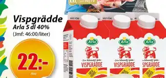 Extra Mjällby Stormarknad Vispgrädde Arla erbjuda
