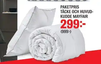 Paketpris täcke och huvudkudde mayfair
