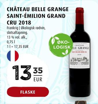 Scandinavian Park Château belle grange saint-émilion grand cru 2018 erbjuda