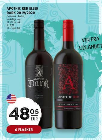 Scandinavian Park Apothic red eller dark 2019/2020 erbjuda