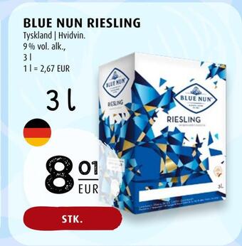 Scandinavian Park Blue nun riesling erbjuda