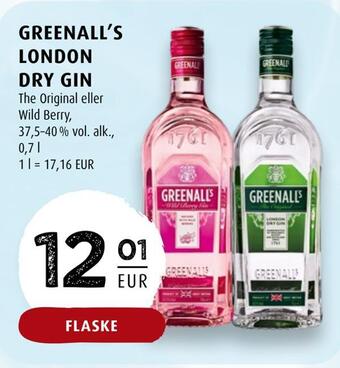 Scandinavian Park Greenall's london dry gin erbjuda
