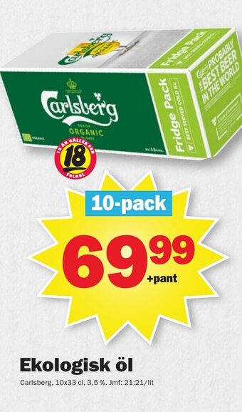 Pekås Ekologisk öl Carlsberg erbjuda