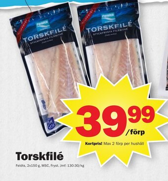 Pekås Torskfilé Feldts erbjuda