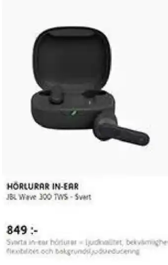 Elon HÖRLURAR IN-EAR JBL Wave 300 TWS-Svart erbjuda