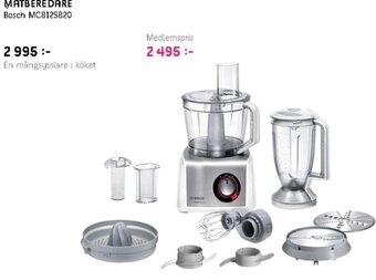 Elon MATBEREDARE Bosch MC812S820 erbjuda
