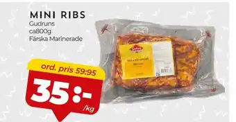 Matrix Butikerna MINI RIBS Gudruns erbjuda