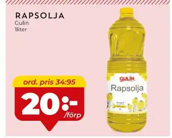 RAPSOLJA Gulin 1liter