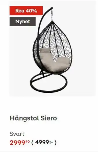 Plantagen Hängstol Siero erbjuda