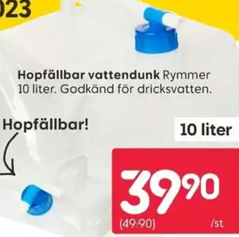 Rusta Hopfällbar vattendunk erbjuda