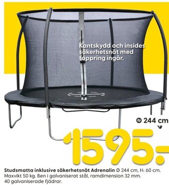 Rusta Studsmatta inklusive säkerhetsnät Adrenalin erbjuda
