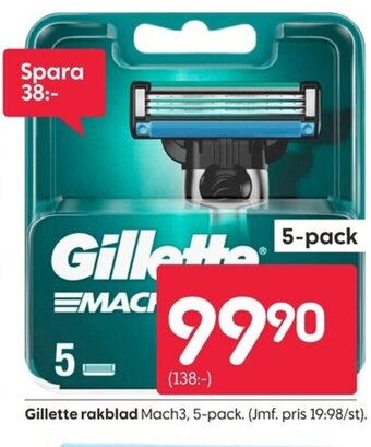 Rusta Gillette rakblad erbjuda