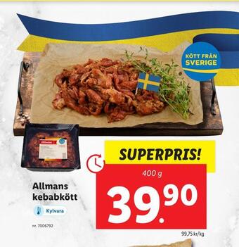 Lidl Allmans kebabkött erbjuda