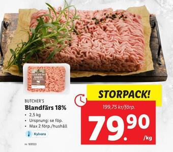 Lidl Blandfärs 18% erbjuda