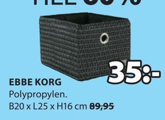 JYSK Ebbe korg erbjuda