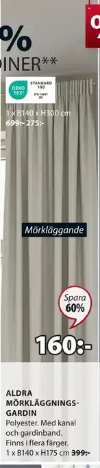 JYSK Aldra mörkläggnings- gardin erbjuda