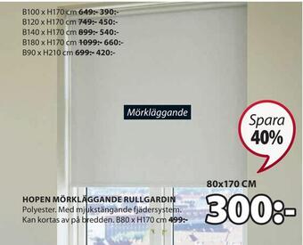 JYSK Hopen mörkläggande rullgardin erbjuda