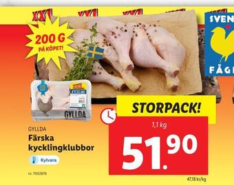 Lidl Färska kycklingklubbor erbjuda