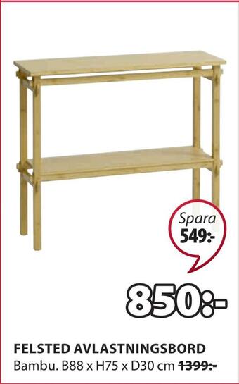 JYSK Felsted avlastningsbord erbjuda