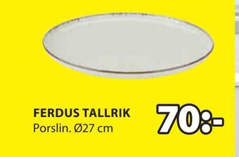 JYSK Ferdus tallrik erbjuda