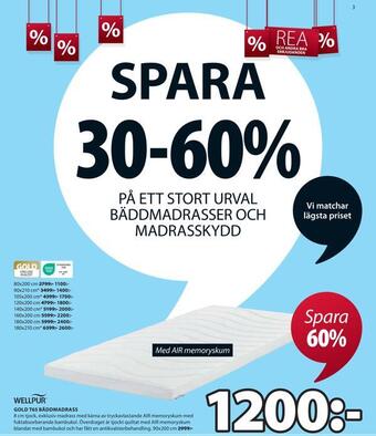 JYSK Gold t65 bäddmadrass erbjuda