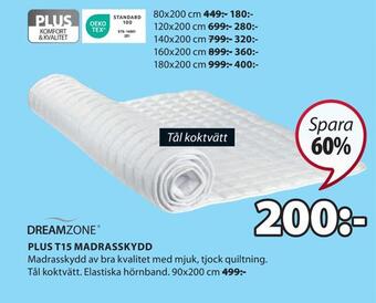JYSK Plus t15 madrasskydd erbjuda