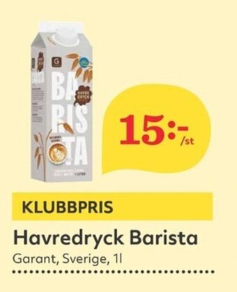 Hemköp Havredryck Barista erbjuda