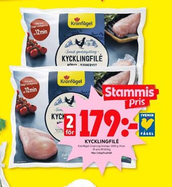 ICA Kvantum Kronfågel kycklingfilé erbjuda