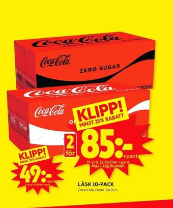 ICA Kvantum Coca cola läskedryck erbjuda