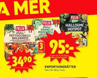 ICA Kvantum Felix vegetarmat erbjuda