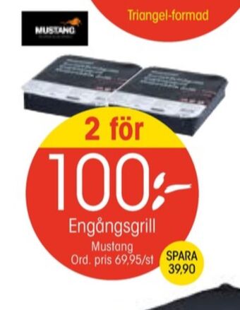 EKO Mustang engångsgrill erbjuda