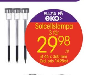 EKO Alpina solcellslampor erbjuda