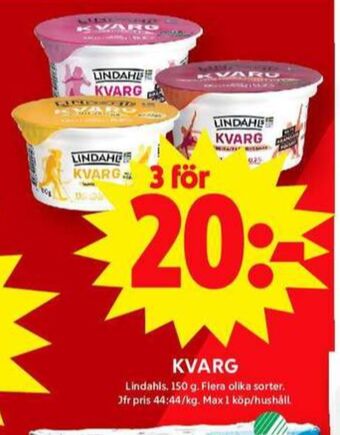 ICA Maxi Lindahls kvarg erbjuda