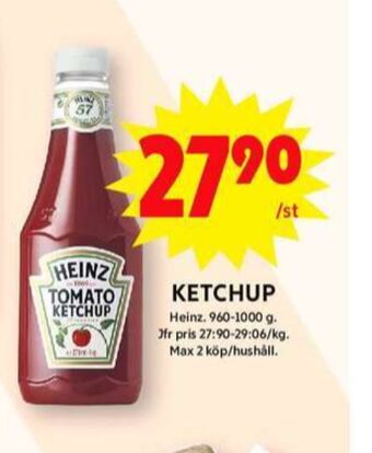 ICA Maxi Heinz ketchup erbjuda