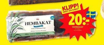 ICA Kvantum Hembakat bröd erbjuda