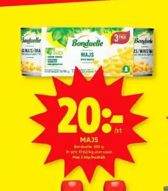 ICA Kvantum Bonduelle majs erbjuda