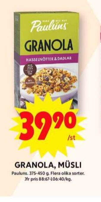 Paulùns granola