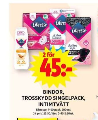 ICA Maxi Libresse bindor erbjuda