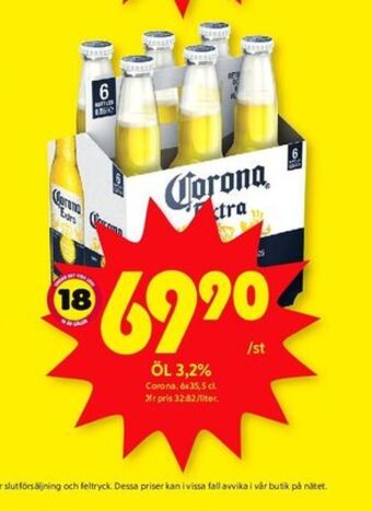 ICA Kvantum Corona extra specialöl erbjuda