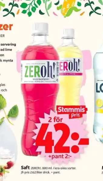 ICA Supermarket Zeroh lättdryck erbjuda