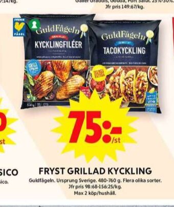 ICA Maxi Guldfågeln tacokyckling erbjuda