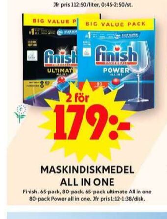 ICA Maxi Finish diskmaskintabs erbjuda