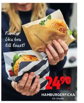 ICA Maxi Ica hamburgerfickor erbjuda