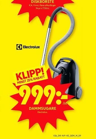 ICA Kvantum Electrolux dammsugare erbjuda