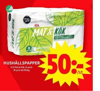 ICA Maxi Ica mat&kök hushållspapper erbjuda