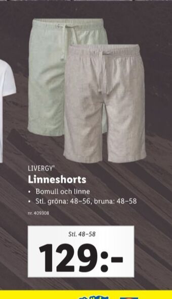 Lidl Livergy shorts erbjuda