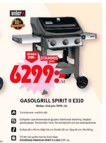 ICA Maxi Weber gasolgrill erbjuda