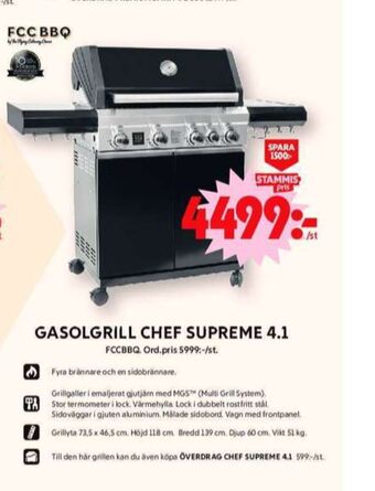 ICA Maxi Fcc bbq gasolgrill erbjuda