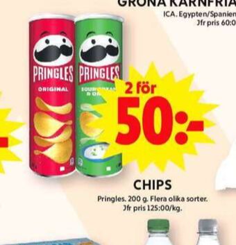 ICA Maxi Pringles chips erbjuda
