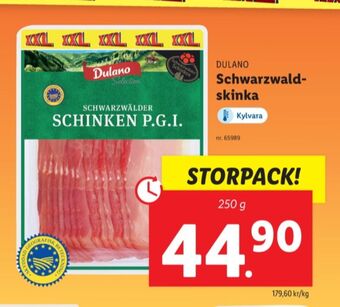 Lidl Dulano skinka erbjuda